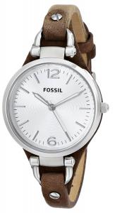 Đồng hồ Fossil Women's ES3060 Georgia Three Hand Tan Leather Strap Watch