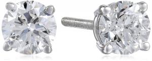 IGI-Certified 18k Gold Round-Cut Diamond Stud Earrings (3/4 cttw, H-I Color, SI1-SI2 Clarity)