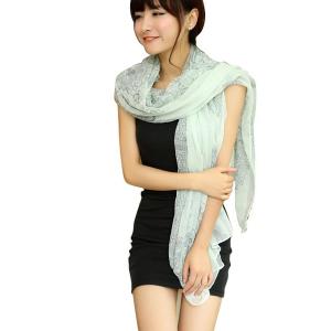 Zcargel Porcelain Pattern scarf Thin Soft Long Scarf Chiffon Scarf Wrap shawl Silk scarves For women Girl LADY