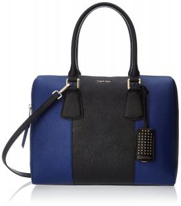 Calvin Klein Leather Satchel Top Handle Bag