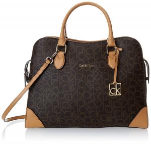 Calvin Klein Monogram Satchel Top Handle Bag