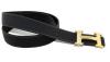 CAFA Men's Reversible Leather Belt Black Medium