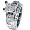 Princess Cut Diamond Wedding Ring 3 in 1 Engagement & bands white gold .9ct