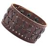 Stunning Brown Gipsy Kings Style Cuff Leather Bracelet Wristband Bangle Fashion (Resizable)