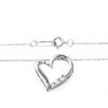 10k Gold and Diamond Three-Stone Heart Pendant Necklace (0.1 cttw, I-J Color, I2-I3 Clarity), 18