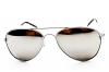 T01 T-crown Aviator Metal Mirrored Sunglasses with Pouch