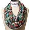 Scarfand's Multi-color Chevron Print Infinity Scarf