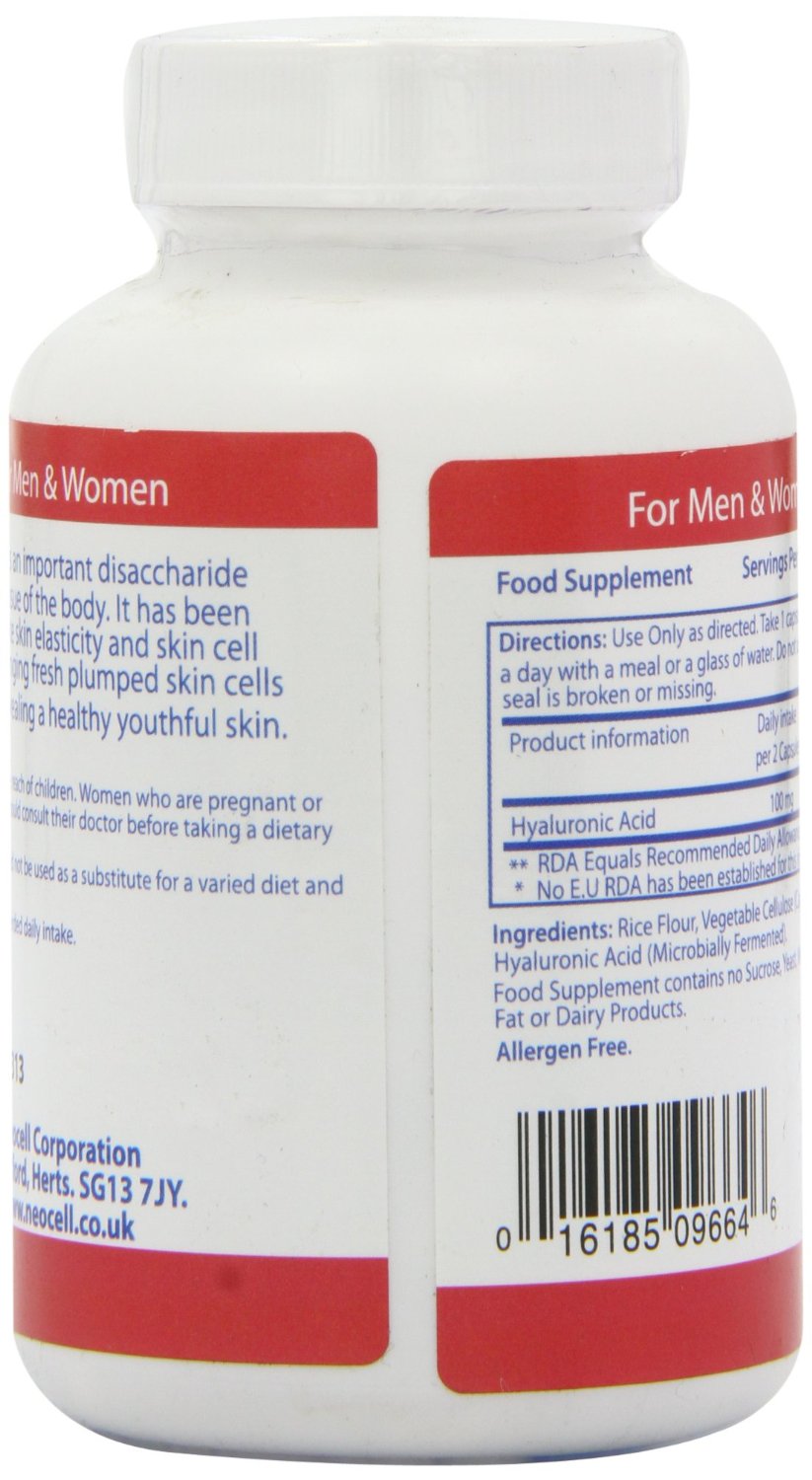 Thực phẩm dinh dưỡng Neocell Hyaluronic Acid From Rooster Comb, 100 Mg