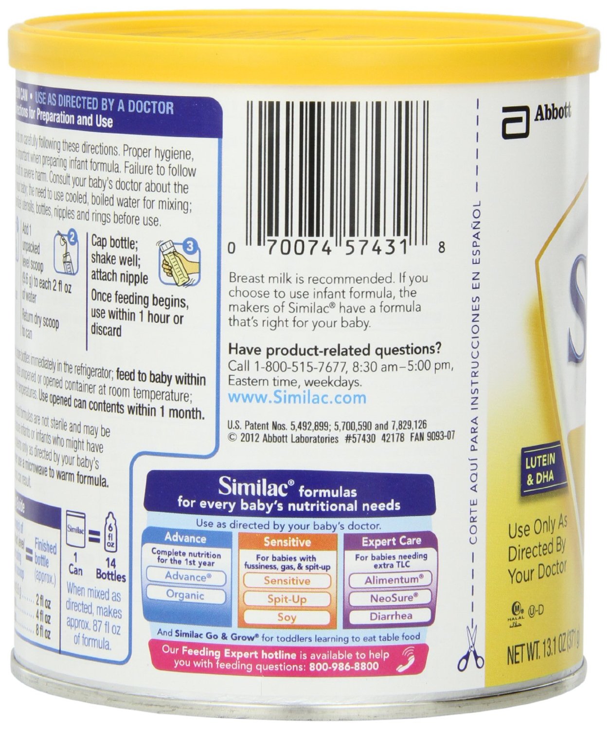 Similac Expert Care NeoSure Infant Formula with Iron, Powder, 13.1 ...