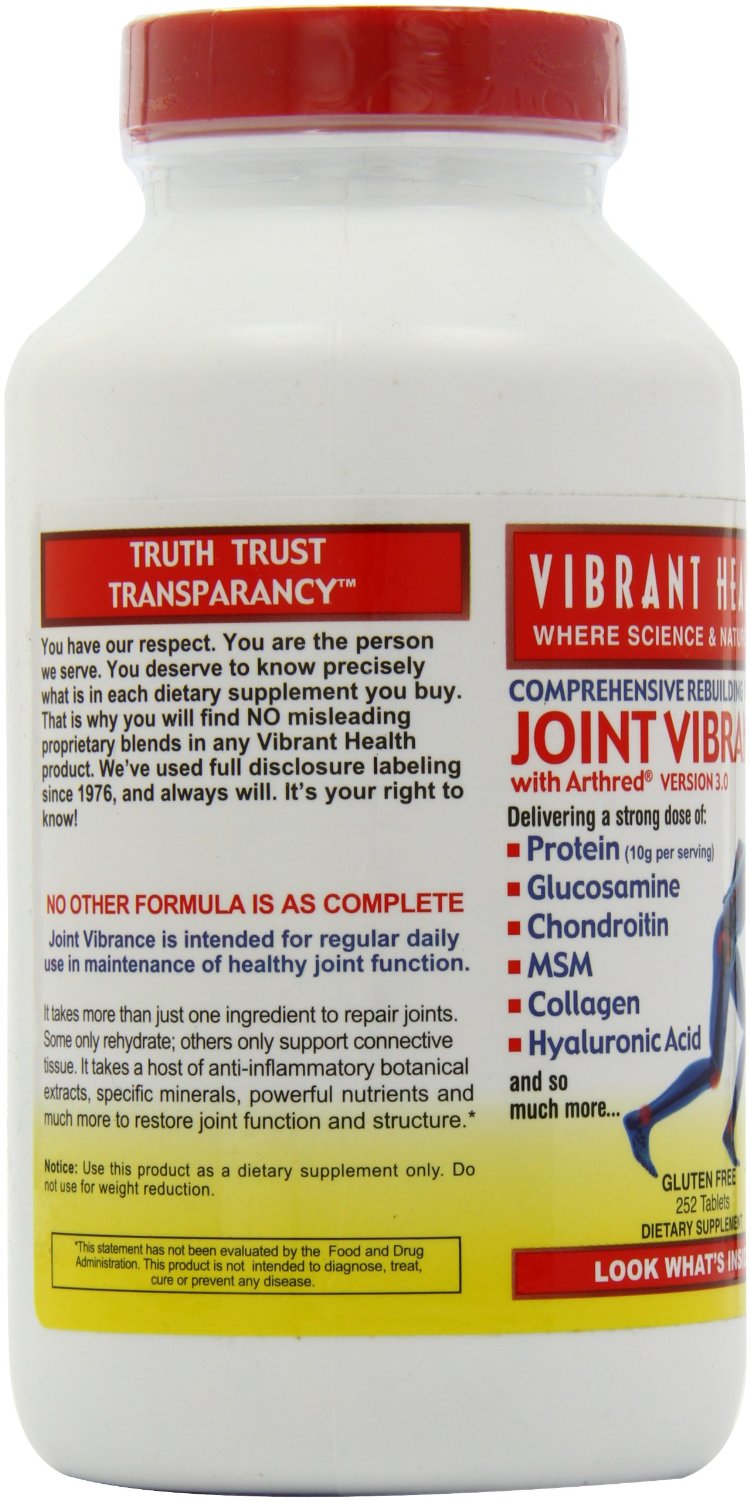 Thực phẩm dinh dưỡng Vibrant Health Joint Vibrance, Tablets, 252Count