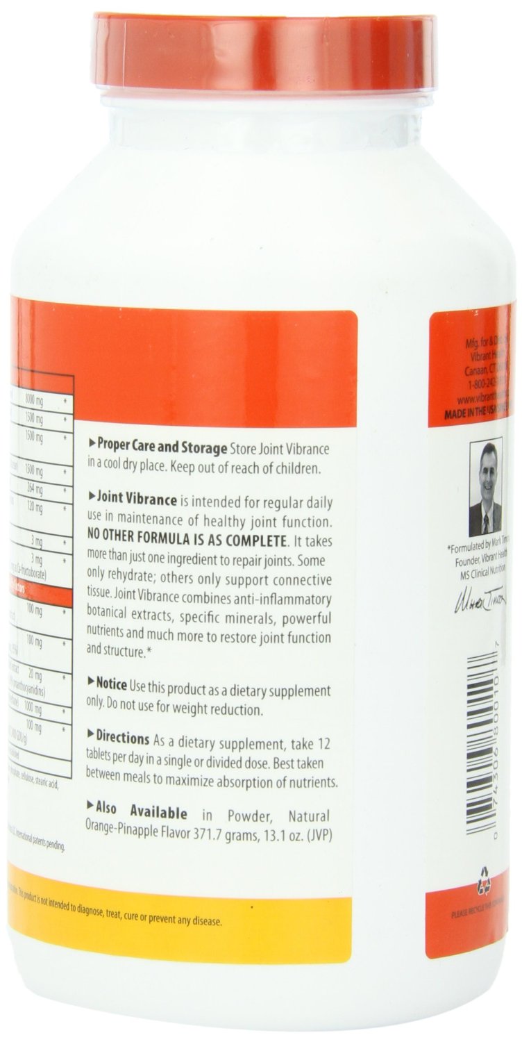 Thực phẩm dinh dưỡng Vibrant Health Joint Vibrance, Tablets, 252Count