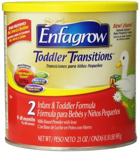 Enfagrow Toddler Transitions, 21 Ounce Powder for toddlers 9-18 months (Pack of 4)