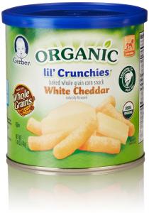 Gerber Organic Lil Crunchies White Cheddar, 1.48 Ounce
