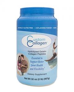 Thực phẩm dinh dưỡng Custom Collagen's Hydrolyzed Gelatin | Collagen Peptides 2lb Jar Kosher Unflavored Powder