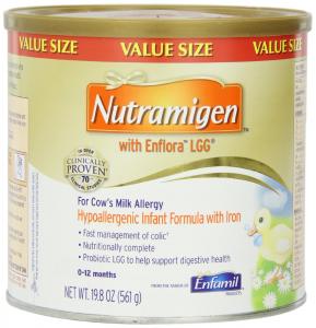 Nutramigen with Enflora LGG for Cows Milk Allergy Powder Can, for Babies 0-12 Months, 19.8 Ounce