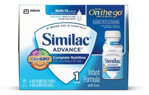 Similac Advance Infant Formula with Iron, Stage 1 Ready-to-Feed Bottles, 8 Ounce, (Pack of 24) (Packaging May Vary)