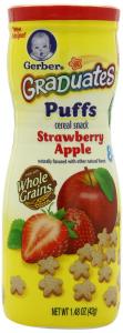 Gerber Graduates Puffs, Strawberry Apple, 1.48-Ounce (pack of 6)