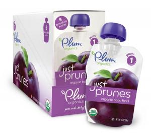 Plum Organics Baby Just Fruit, Prunes, 3.5-Ounce Pouches (Pack of 12)