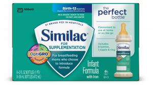 Similac For Supplementation Infant Formula with Iron, Ready-to-Feed Bottles, 2 Ounce, 48 count (Packaging May Vary)