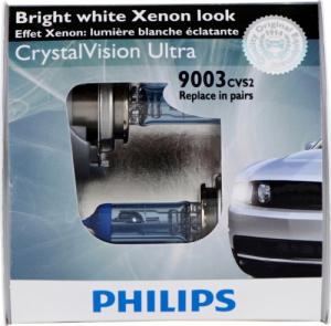 Philips 9003 CrystalVision Ultra Headlight Bulb, Pack of 2