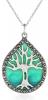 Dây chuyền Sterling Silver Marcasite Epoxy Tree of Life Pendant Necklace, 18