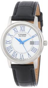 Đồng hồ Citizen Women's EW1568-04A Eco-Drive Black Leather Strap Casual Watch