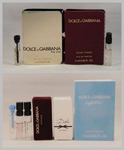 Nước hoa Lot of 5 Dolce & Gabbana Women Light Blue, Dolce, Pour Femme, Intense & the One Sample Vial Set TRY ALL