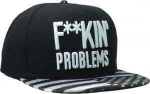 Mũ Letter Fuckin Problems Black Snapback Cap Hat for Men and Women Baseball Cap
