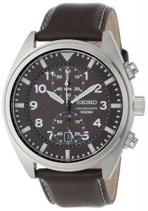 Đồng hồ Seiko Men's SNN241 Stainless Steel Watch with Leather Band