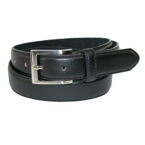 Dây lưng CTM® Mens Big & Tall Leather 1 1/4 Inch Basic Dress Belt with Silver Buckle