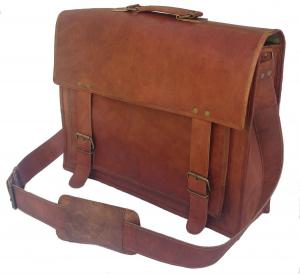 Túi Passion leather 18 inch Handmade Leather Briefcase/leather Messenger Bag/laptop Bag