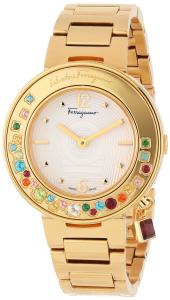 Đồng hồ Salvatore Ferragamo Women's FF5020013 Gancino Sparkling Gold Ion-Plated Coated Stainless Steel Multi-Color Topaz Watch