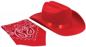 Mũ Aeromax Jr. Cowboy Hat with Bandanna, Red