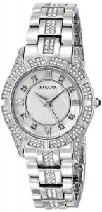 Đồng hồ Bulova Women's 96L116 Stainless Steel and Mother-of-Pearl Swarovski Crystal-Accented Watch