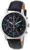 Đồng hồ Seiko Men's SNDC33 Classic Black Leather Black Chronograph Dial Watch