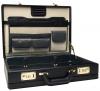Va li RoadPro CAP-003PM/BK Premium Black Leather-Like Expandable Briefcase