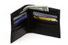Ví SHARKK® Men's Leather Slimfold Wallet with RFID Protection 100% Genuine Leather (Tall/Large, Black)