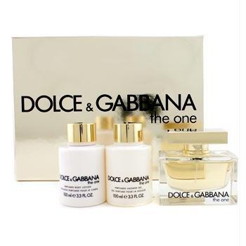 Nước hoa Dolce & Gabbana The One Gift Set 3Pcs. [2.5 oz. Eau De Parfum Spray+3.3Oz. B.L.+3.3Oz. Gel] Women