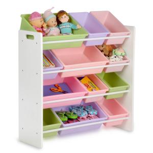 Bộ đồ chơi Honey-Can-Do SRT-01603 Kids Toy Organizer and Storage Bins, White/Pastel