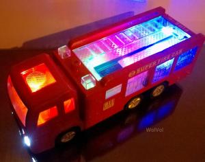 Ô tô đồ chơi WolVol Electric Fire Truck Toy with Lights, Sirens and Sound (
