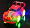 Ô tô đồ chơi WolVol (RED) Electric Car Toy with Beautiful Flashing Lights and Music, goes around and changes directions on contact (Battery Powered) - Great Gift Toys for Kids