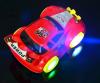 Ô tô đồ chơi WolVol (RED) Electric Car Toy with Beautiful Flashing Lights and Music, goes around and changes directions on contact (Battery Powered) - Great Gift Toys for Kids