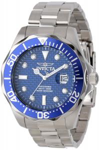 Đồng hồ Invicta Men's 12563 Pro Diver Blue Carbon Fiber Dial Stainless Steel Watch