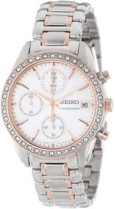 Đồng hồ Seiko Women's SNDY18 Two Tone Stainless Steel Analog with Mother-Of-Pearl Dial Watch