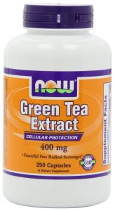 Thực phẩm dinh dưỡng Now Foods Green Tea Extract 400 mg, 250 Gelatin Capsules