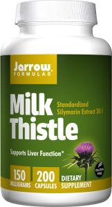Thực phẩm dinh dưỡng Jarrow Formulas Milk Thistle Standardized Silymarin Extract 30:1 Ratio, 150 mg per Capsule, 200 Gelatin Capsules