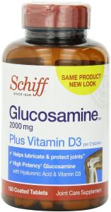 Thực phẩm dinh dưỡng Schiff Glucosamine 2000mg with Vitamin D3 and Hyaluronic Acid Joint Supplement, 150 Count