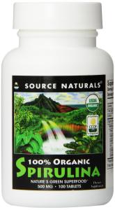 Thực phẩm dinh dưỡng Source Naturals Organic Spirulina 500mg, 100 Tablets