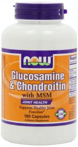 Thực phẩm dinh dưỡng NOW Foods Glucosamine 1.1g, Chondroitin 1.2g, with MSM 300mg, 180 Capsules