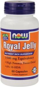 Thực phẩm dinh dưỡng NOW Foods Royal Jelly 1500mg, 60 Capsules